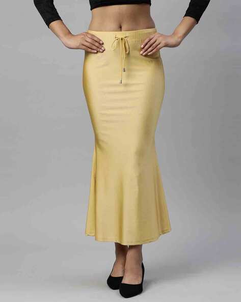 Clovia Saree Shapewear with Drawstring in Yellow