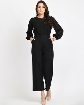 Buy DOLCE CRUDO Black Womens Fit And Flare Knowing The World Cut Out Jumpsuit  Black  Shoppers Stop