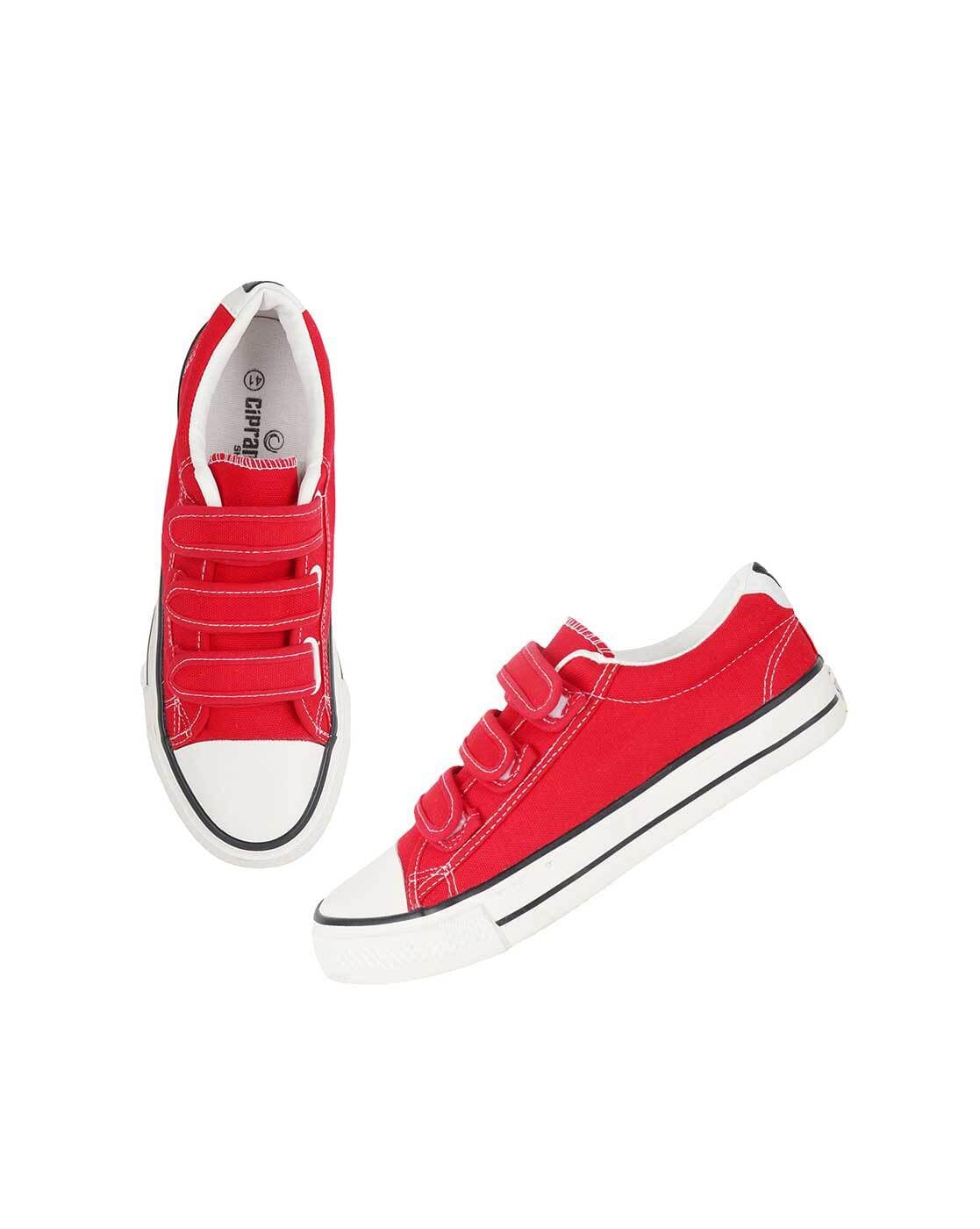 High Top Converse Rojas Velcro Buy Red Sneakers For Men By CIPRAMO
