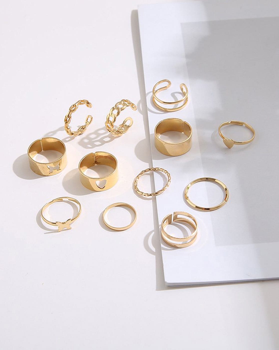 Gold Ring Set - Stacking Ring Set - 4 Piece Ring Set - Lulus