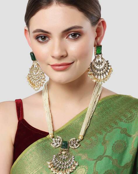 Buy Antique Gold Plated Neera Choker Earrings Set | Tarinika