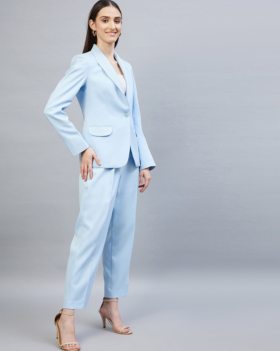 Elegant & Breathable Pant + Blazer Suit - White pants / 5XL | White blazer  women, Suits for women, Pantsuits for women