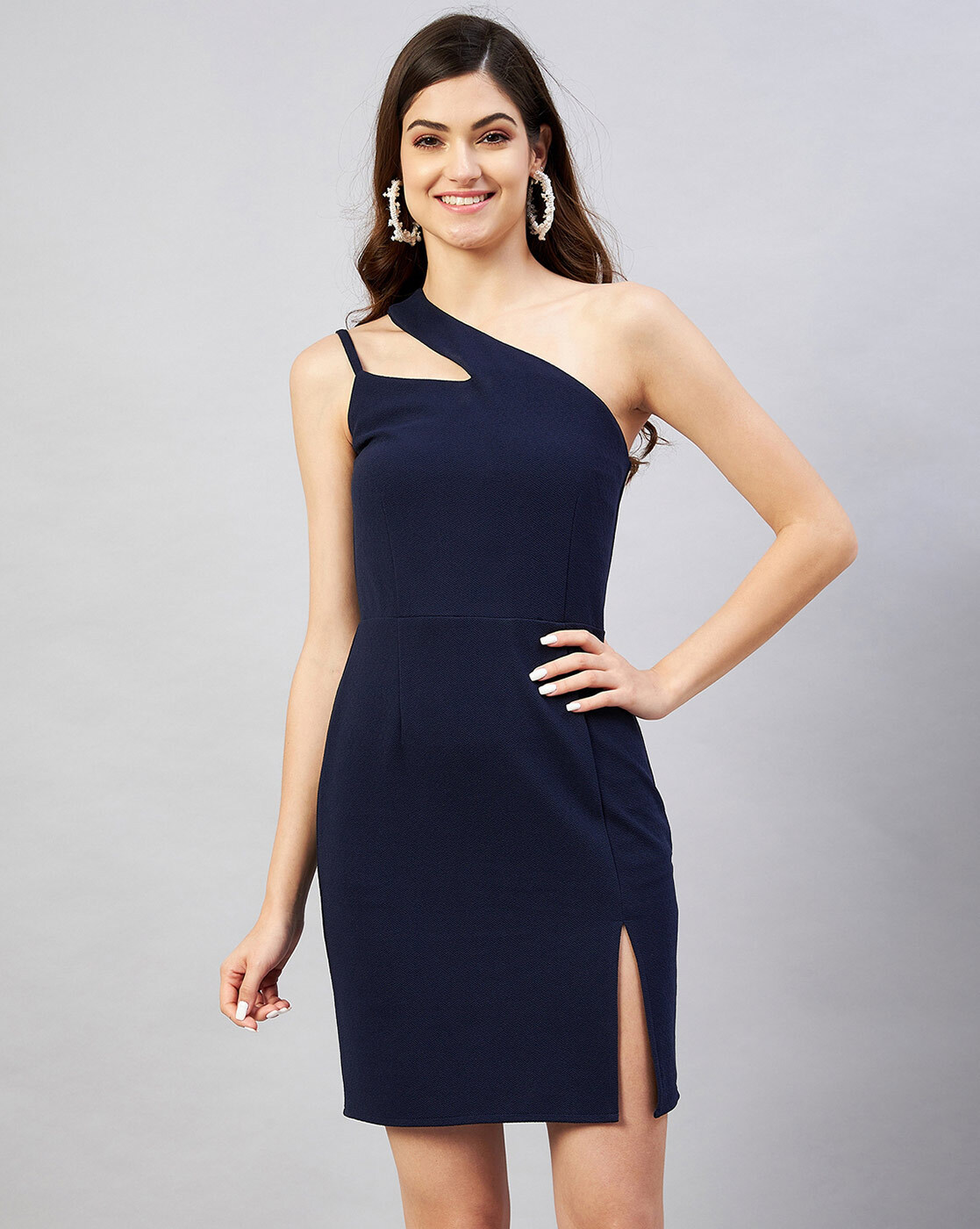 Silver Off-the-shoulder Homecoming Dress Half Sleeve Short Prom Dress –  kateprom