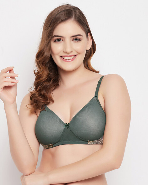 Buy LEAFY GREEN NON PADDED NON WIRED BRA for Women Online in India