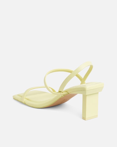 Sami Wedge - Pale Yellow Leather by PAIGE at ORCHARD MILE