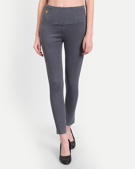 Buy Grey Jeans & Jeggings for Women by Fck-3 Online