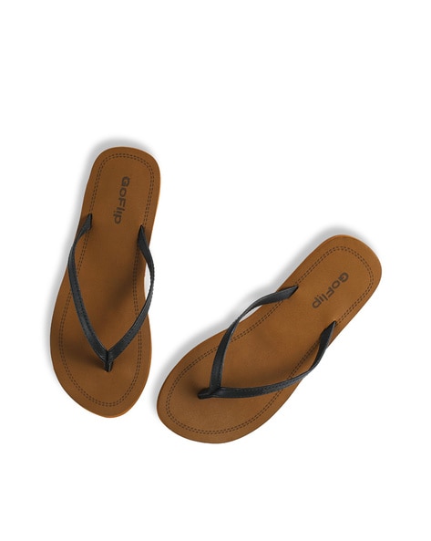 Tan best sale fit flops