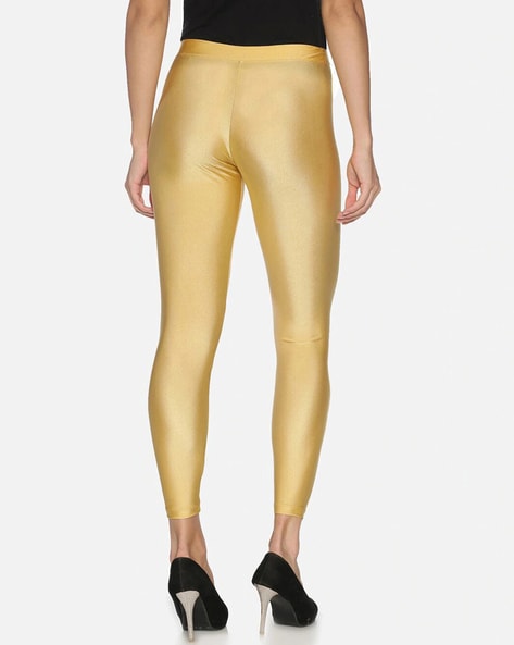 Shiny Wet Look Latex Leggings Imitation Leather Silver Gold High Waist &  Classic | eBay
