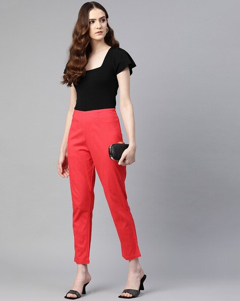 Shop the Latest Red Kurti Pant from Prisma