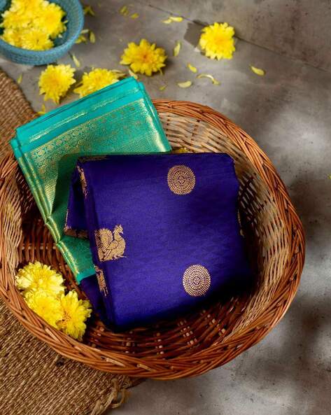 Pure crepe 100 grm mysore silk saree – www.vannamayil.com