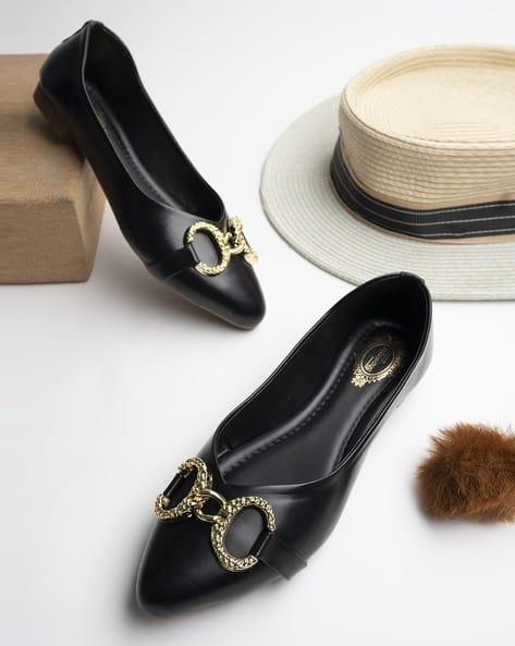 Ballerinas with Metal Accent