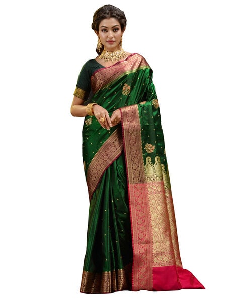 Stylish Paithani Pure silk saree in Black dvz0002591 | Buy the latest  collection of designer sarees online - Dvanza.com