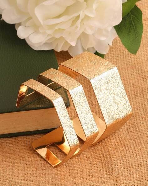 Sohi Gold-Plated Partially Open Bracelet