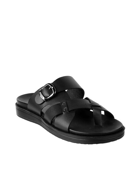 Buy Black Flip Flop Slippers for Men by Metro Online Ajio