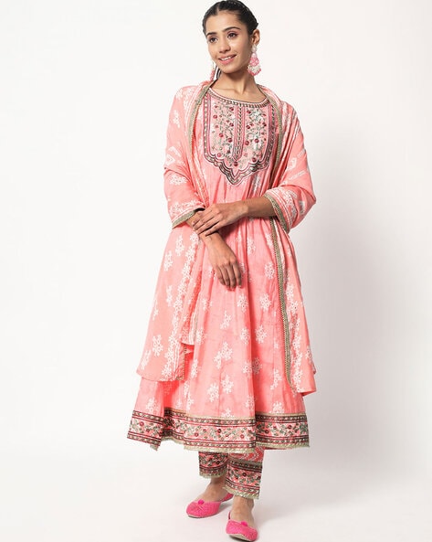 Pink Kurta Suit Sets for Women by NEHAMTA Online | Ajio.com