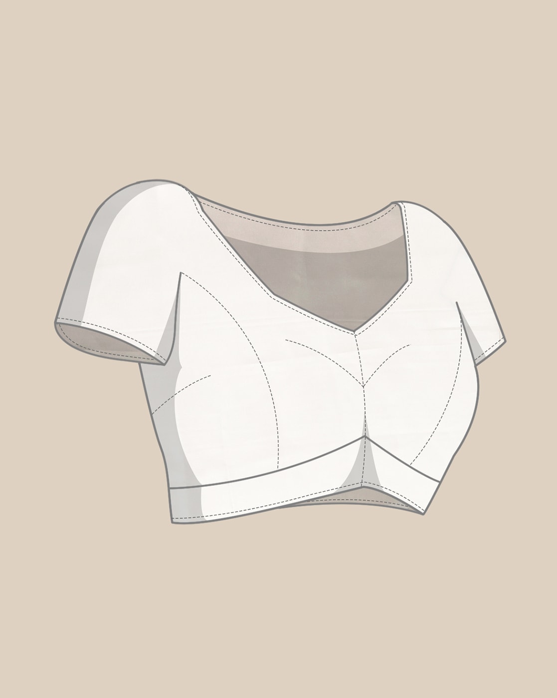Blouse fashion flat sketch template. Fashion flat sketch template. |  CanStock