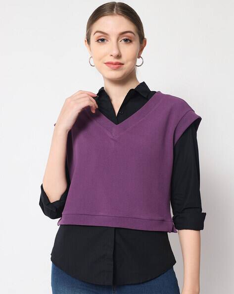 Buy Lavender Tops for Women by ORCHID BLUES Online