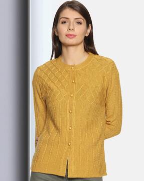 Irish Wool Raglan Sweater for Women - Yellow (Select Size:: X-Large)