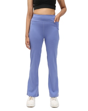 BlissClub The Ultimate Flare Pants - Lite | High Waist | Ankle Length |  Elasticated Waistband | 1 Back Pocket