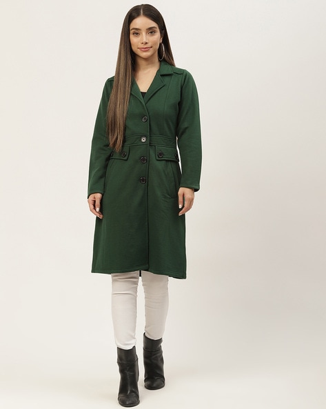 Green overcoat outlet women's