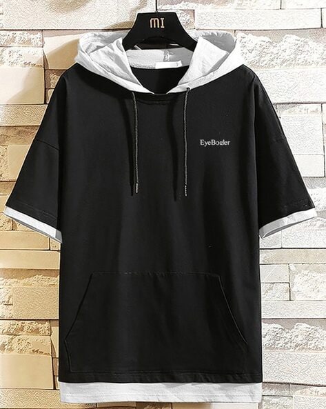 Regular Fit Short Sleeves Hooded T-Shirt