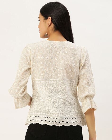 Buy Cream Tops for Women by JAINISH Online