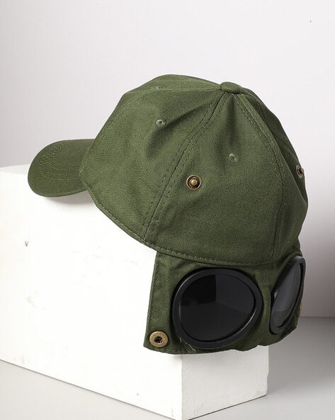 French Accent Baseball Cap with Snap-Button Closure