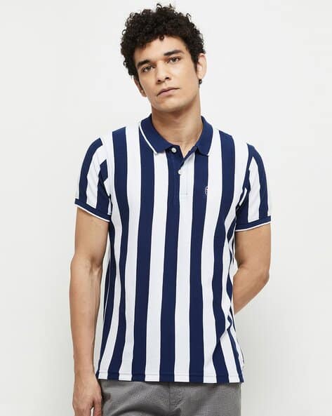Striped Slim Fit Polo T-Shirt
