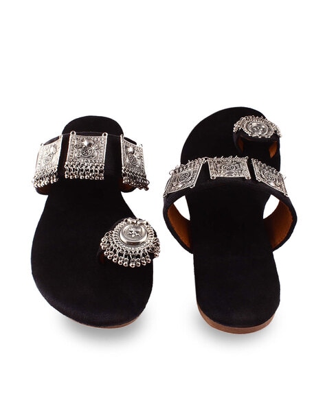 FOREVER LINK INTERNATIONAL Beyond-5 Rhinestone Sandals BEYOND-5-BLK - Shiekh