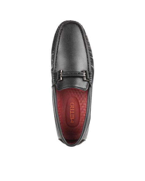 Metro Loafers And Moccasins : Buy Metro Mens Black Driving Shoes Metro  Loafers Online