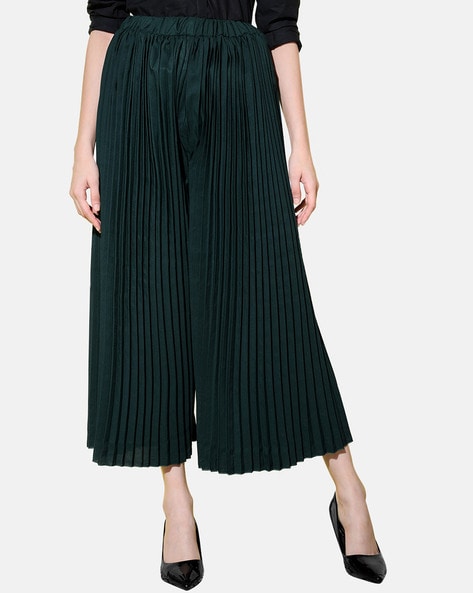 Pleated palazzo trousers - Woman | MANGO OUTLET Cyprus (Euros)