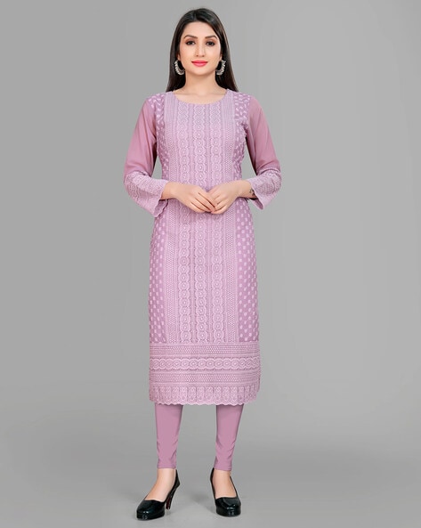 Buy Lavender Kurtis & Tunics for Women by EYELLA Online | Ajio.com