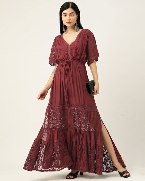 Maroon deals gown online