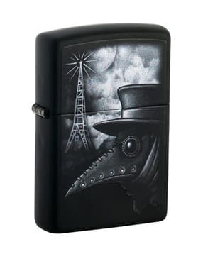 Zippo Windproof Lighter Santa Cruz Design – Matt Black, Refillable, Gift Box, Made In USA-931950