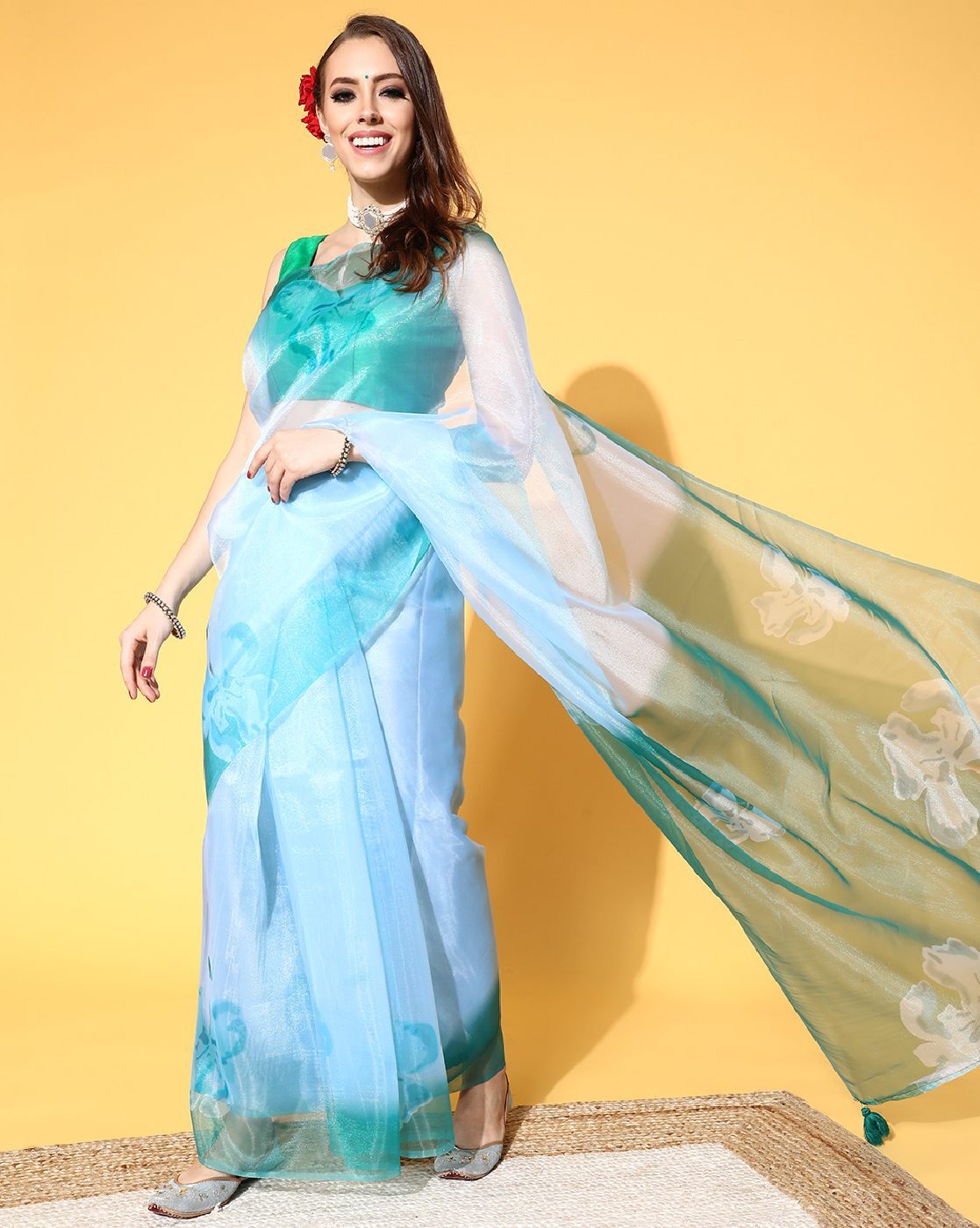 Buy Yellow Sarees for Women by SIDYAL Online | Ajio.com