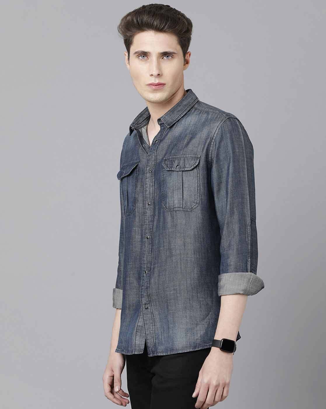 Buy Blue Shirts for Men by BREAKPOINT Online | Ajio.com