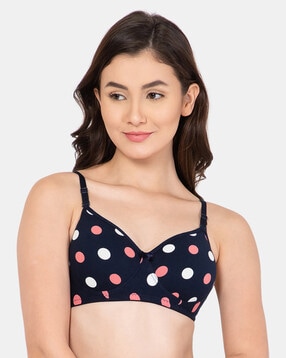 Buy Lady Lyka Pack Of 2 Polka Dot Print Full Coverage T Shirt Bras