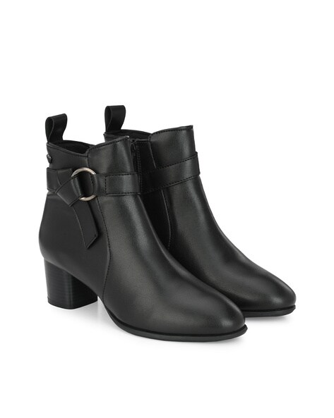 Loewe Gate Leather Ankle Boots - Black - ShopStyle