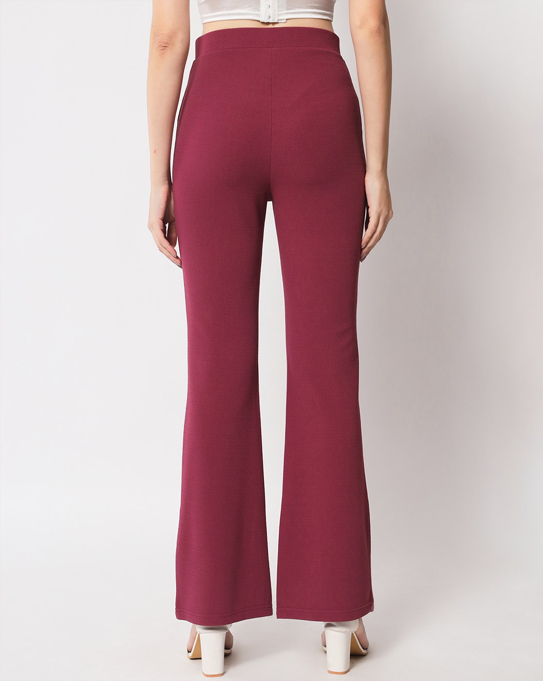 Dark Brown Cord High Waist Flared Trousers | New Look