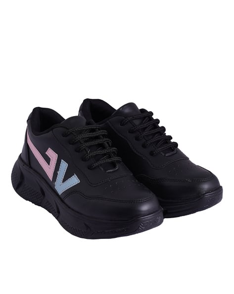 Round-Toe Lace-Up Running Shoes