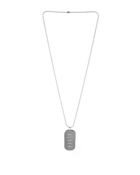 Dog Tag Sterling Silver Pendant for Ashes