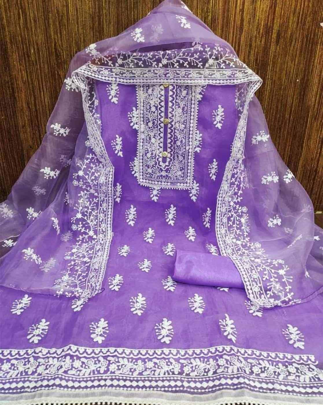 Lavender clearance churidar materials