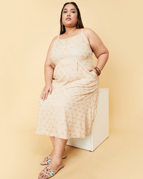 Embellished Plus Size A-Line Dress