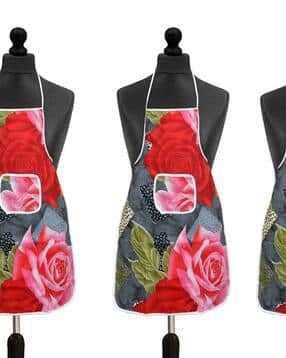 aazeem Pack of 3 Printed Aprons with Waterproof Back-picture-38