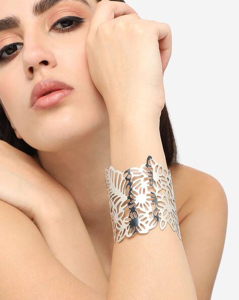 Sohi Silver-Plated Partially Open Bracelet