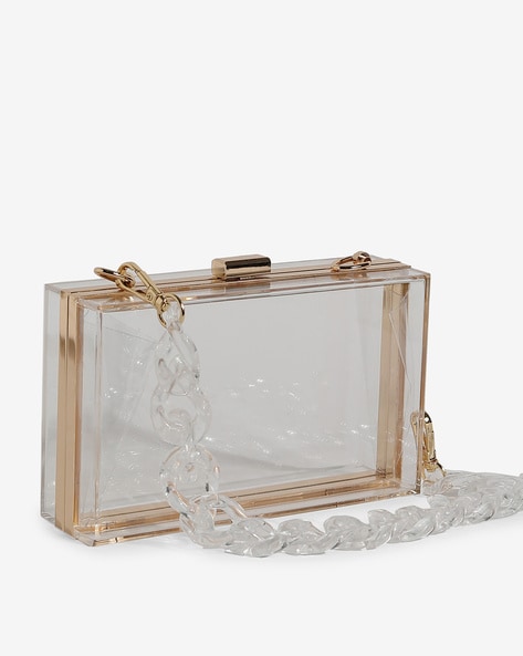 Buy Clear Purse for Women, Acrylic Box Evening Clutch Bag, Mini Jelly Purse  Transparent, Silver at Amazon.in