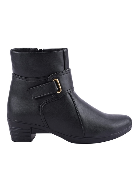 Ladies ankle boots outlet with velcro fastening