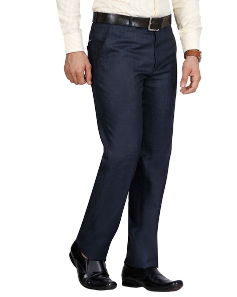 Buy Men Beige Solid Slim Fit Formal Trousers Online - 735606 | Peter England