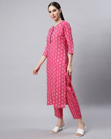 Buy Magenta Kurta Suit Sets for Women by SRINGAM Online