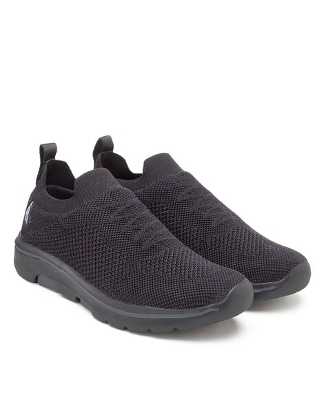 Black slip on store sports shoes